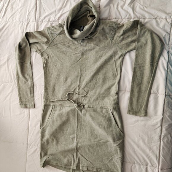 Mountain Hardwear Pandra Green Cowl Turtle Neck Athletic Dress Tunic Top - Picture 4 of 12